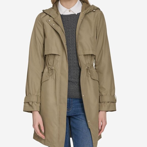 NEW COLE HAAN Rain Trench Coat in sage for women 825 7m3 - Picture 3 of 9